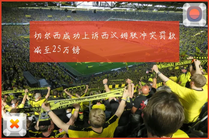 切尔西成功上诉西汉姆联冲突罚款减至25万镑